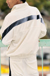 DOUBLE PUSH VELOR TRACK SUITS JACKET / IVORY