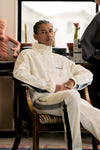 DOUBLE PUSH VELOR TRACK SUITS JACKET / IVORY