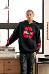 ALL IN KNIT HOODIE / BLACK