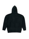 SHAGGY KNIT HOODIE / BLACK