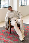 SHAGGY KNIT HOODIE / IVORY