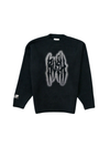 SHAGGY KNIT CREW NECK / BLACK