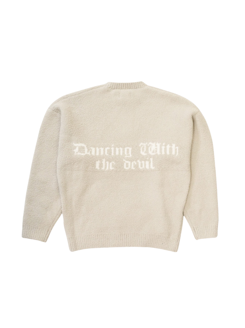 SHAGGY KNIT CREW NECK / IVORY