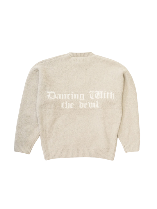 TAIN DOUBLEPUSH | SHAGGY KNIT CREW NECK / IVORY | ニット