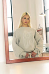 SHAGGY KNIT CREW NECK / IVORY