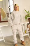 SHAGGY KNIT CREW NECK / IVORY