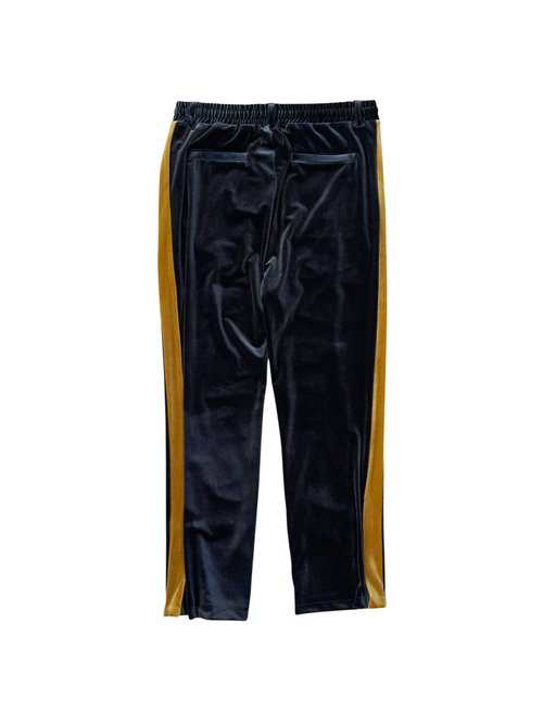 DOUBLE PUSH VELOR TRACK PANTS / BLACK