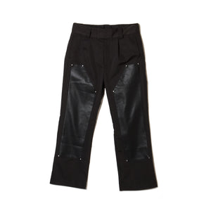 DOUBLE PUSH DOUBLE KNEE WORK PANTS / BLACK