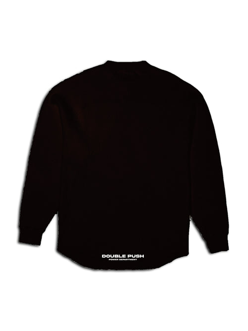 HEAVY WAFFLE LONG SLEEVE / BLACK