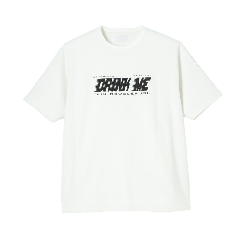 DRINK ME CATS REVERSIBLE SHORT SLEEVE　WHITE