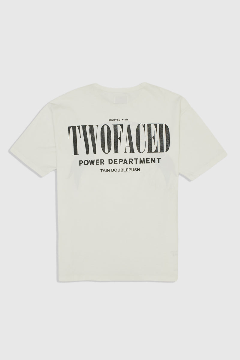 TWO FACED SHORT SLEEVE T-SHIRTS WHITE