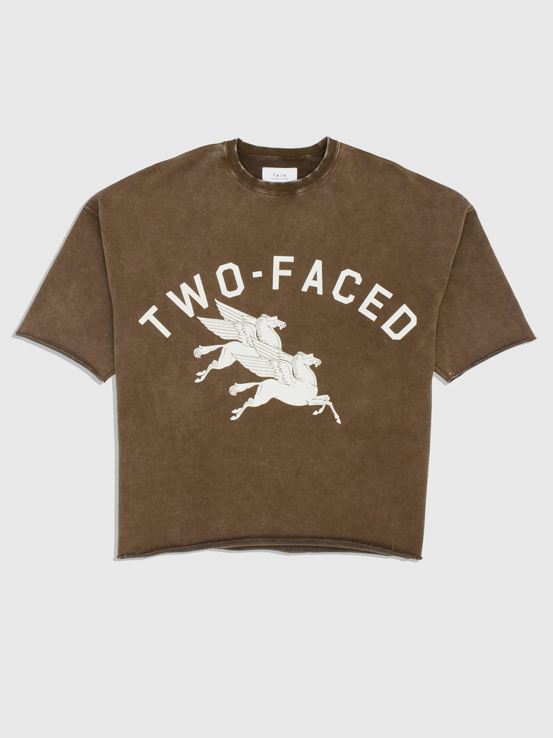 HELL YEAR SHORT SLEEVE SWEAT BROWN