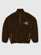 DOUBLE PUSH HALF ZIP FLEECE / BROWN