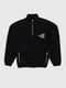 DOUBLE PUSH HALF ZIP FLEECE / BLACK