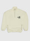 DOUBLE PUSH HALF ZIP FLEECE OFF WHITE