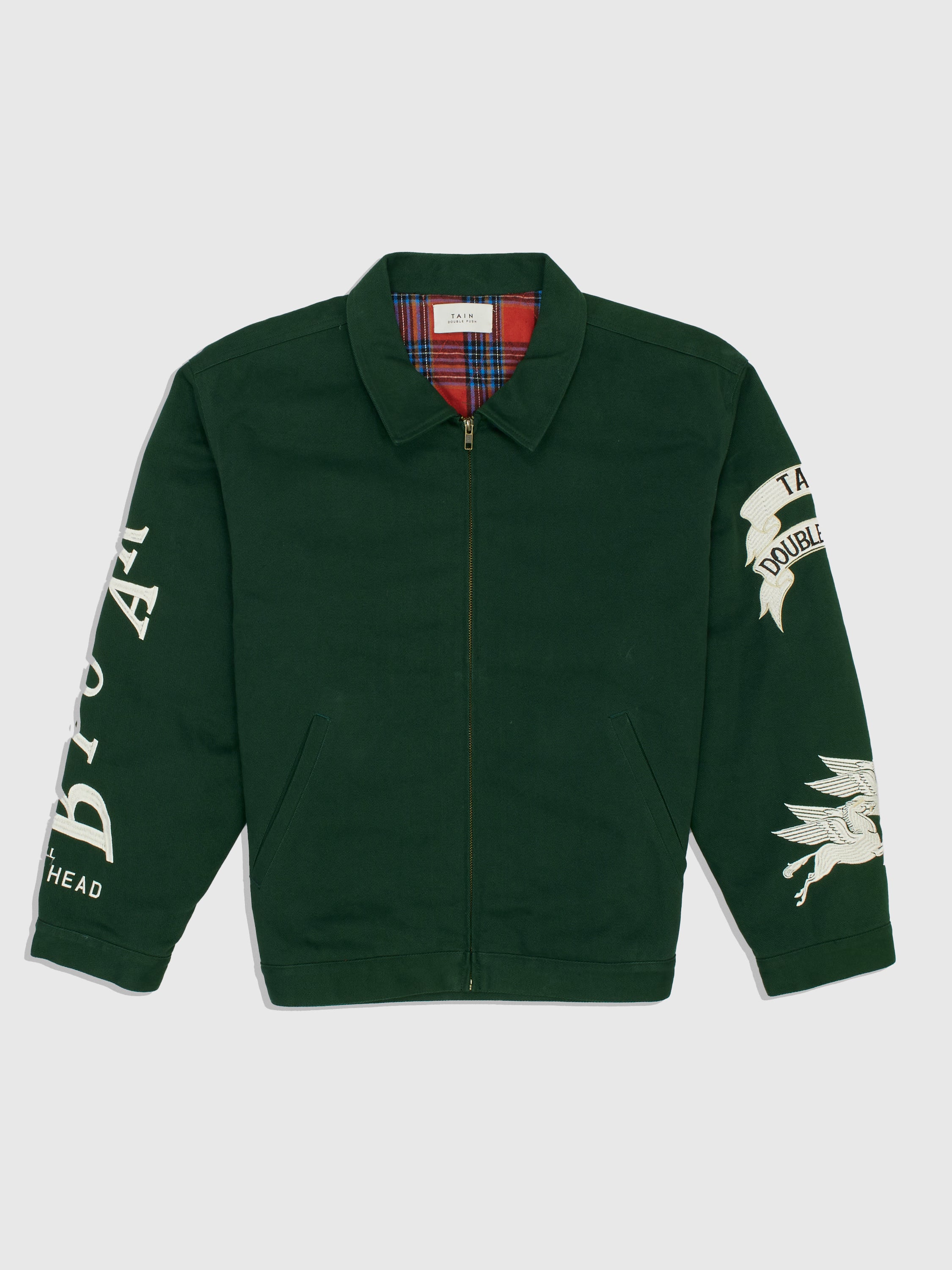 tain double push EMBROIDERY WORK JACKET