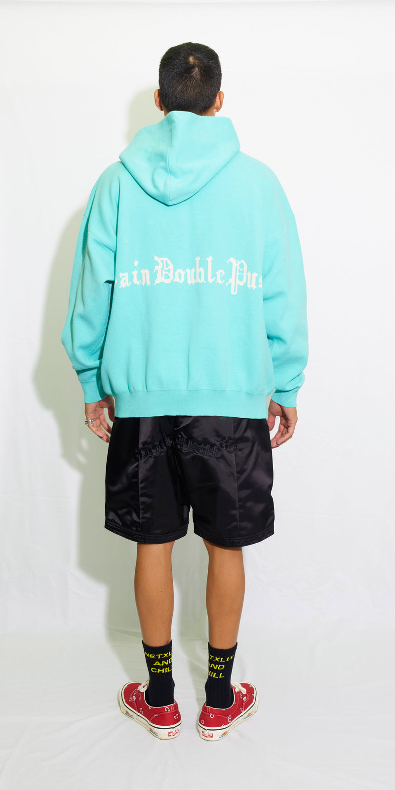 THE END KNIT P/O HOODIE BLUE