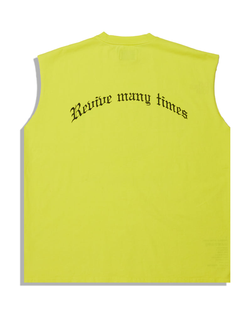 DRINK ME NO SLEEVE T-SHIRTS YELLOW