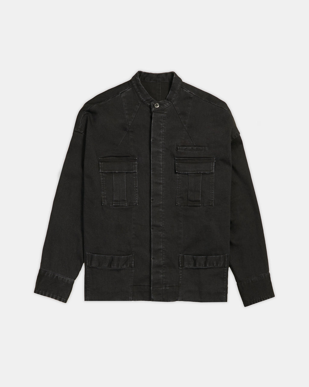 TAIN DOUBLE PUSH DENIM OVER SHIRTS BLACK – TAIN DOUBLEPUSH