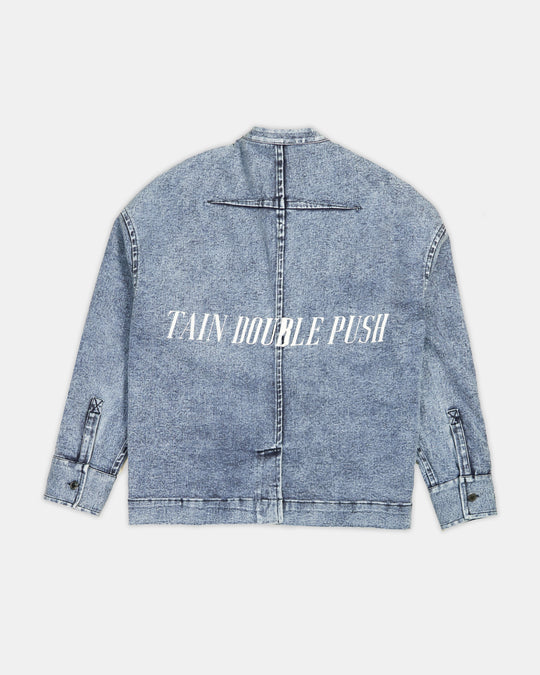 TAIN DOUBLE PUSH デニムジャケット TAIN DOUBLE PUSH DENIM OVER SHIRTS BLUE – TAIN DOUBLEPUSH