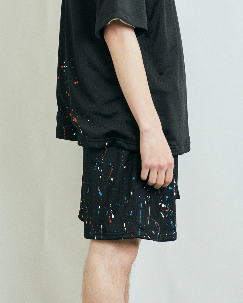 PAINTED WXXDER IN MESH SHORTS BLACK