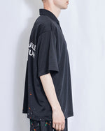 PAINTED WXXDER IN MESH POLO SHIRTS BLACK