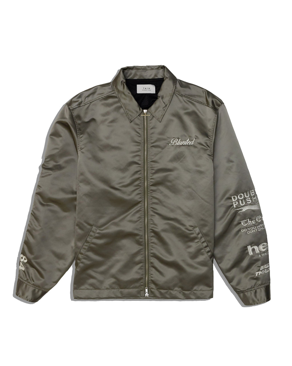 HELL A WAITS ZIP UP JACKET GREY – TAIN DOUBLEPUSH