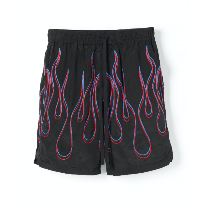 WHOLE PATTERN SHORTS FIRE Embroidery