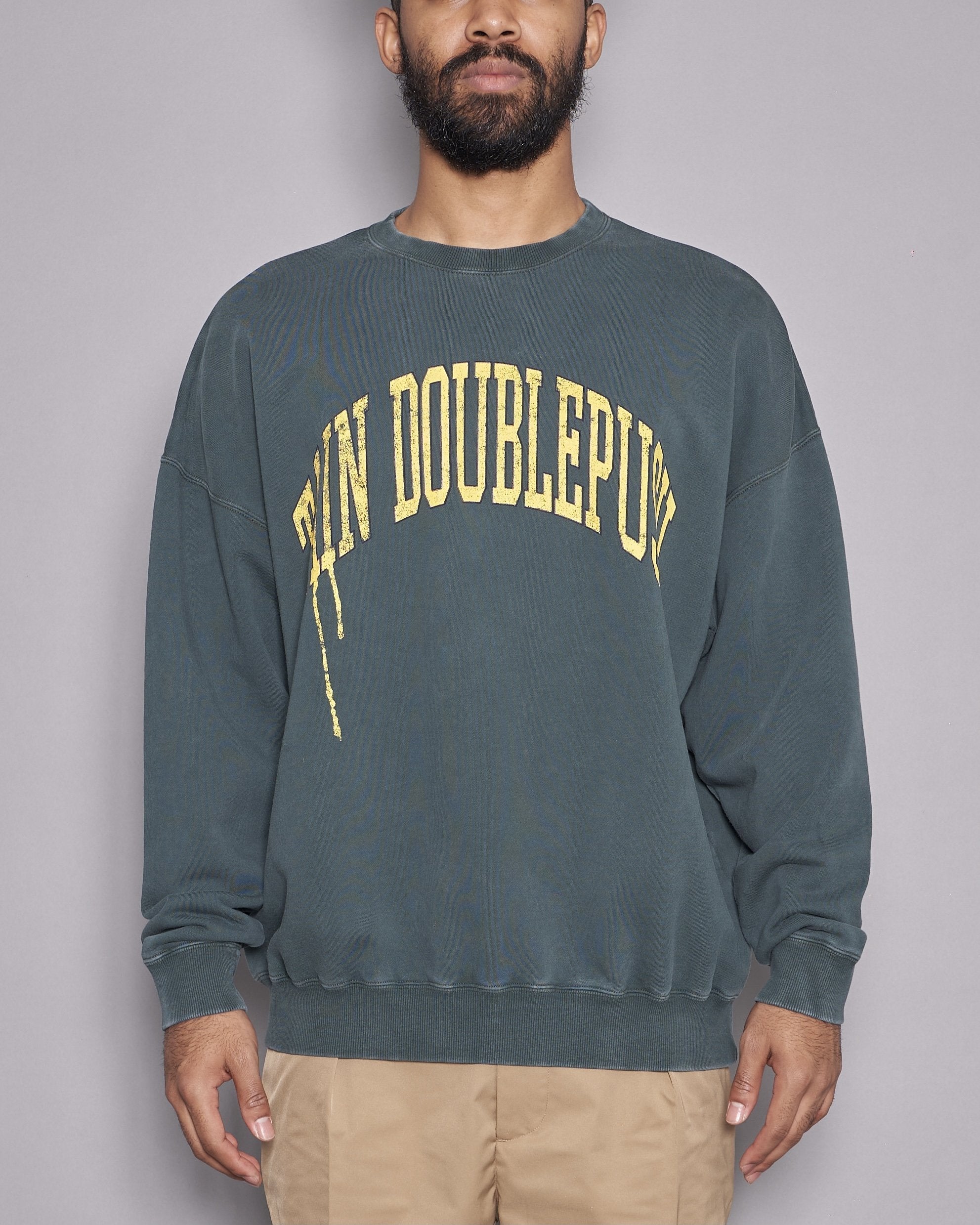 DOUBLE PUSH HEAVY CREW SWEAT GREEN – TAIN DOUBLEPUSH