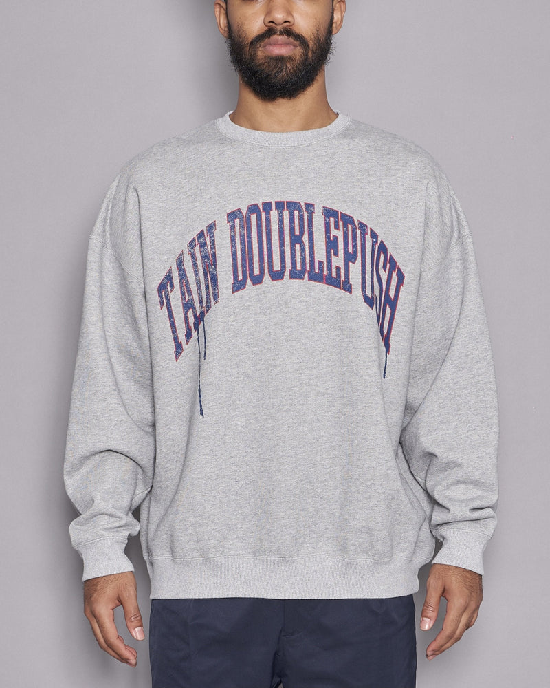 DOUBLE PUSH HEAVY CREW SWEAT GREY