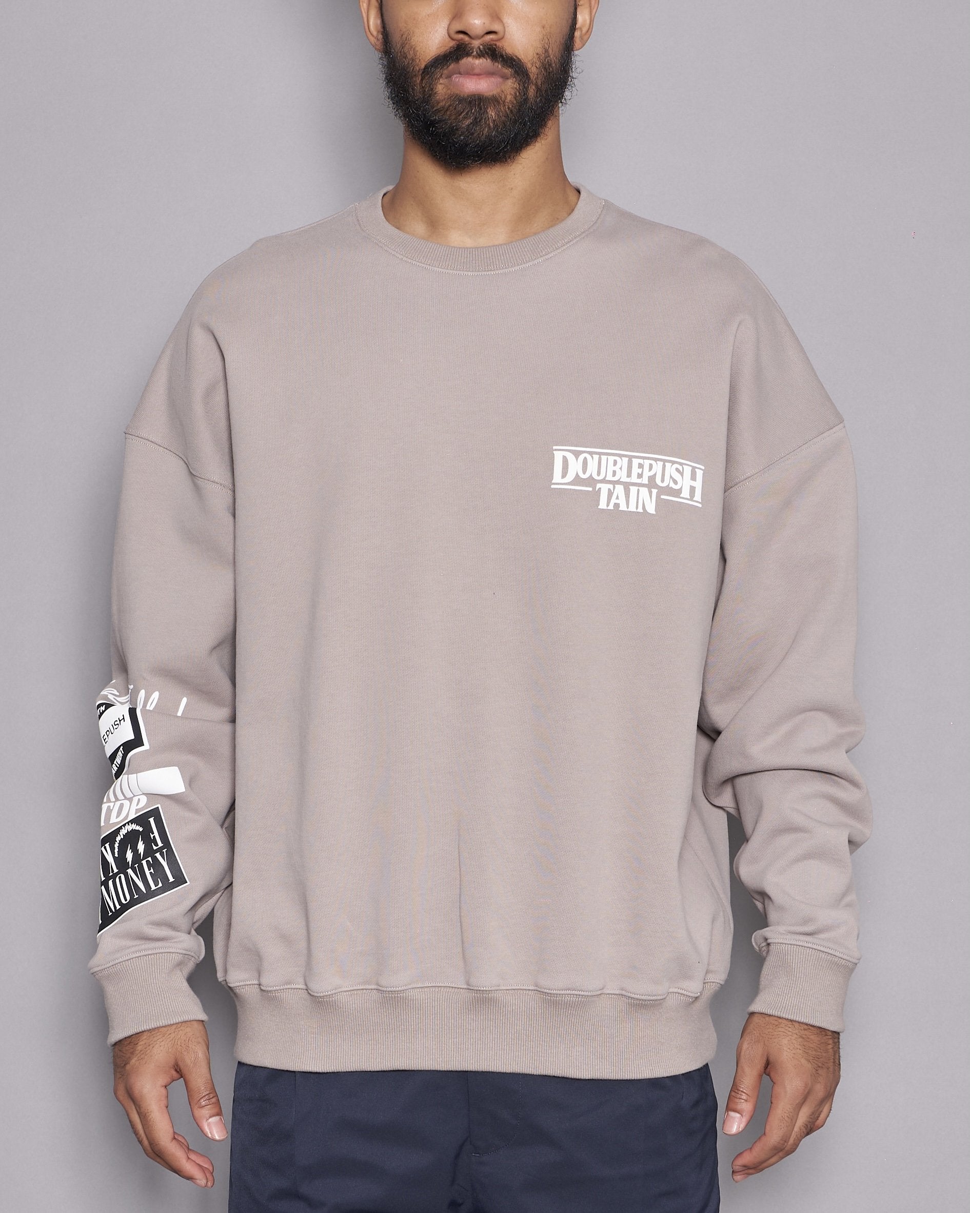 POWER DEPARTMENT HEAVY CREW SWEAT BEIGE – TAIN DOUBLEPUSH