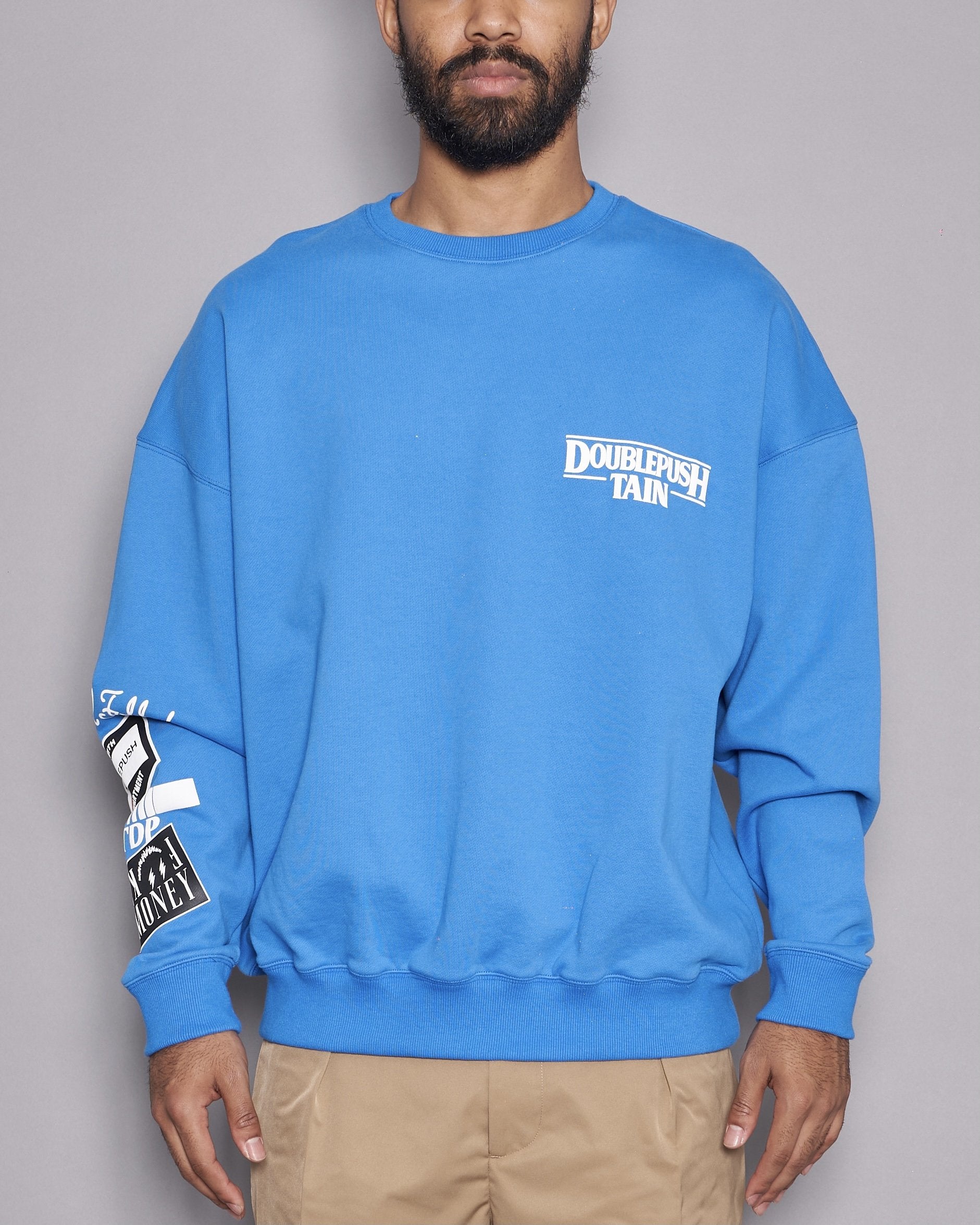 POWER DEPARTMENT HEAVY CREW SWEAT BLUE