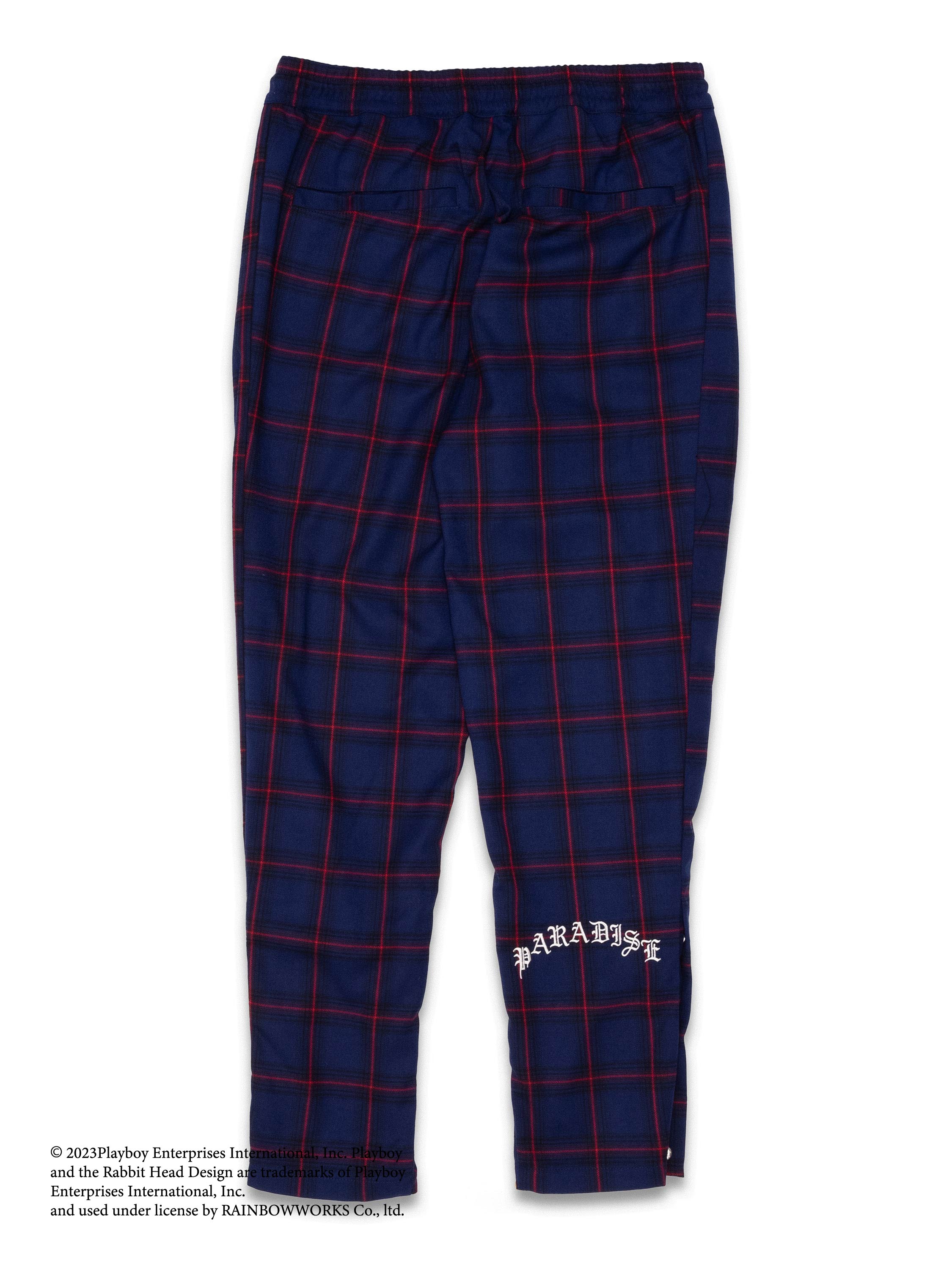 Check Pattern Pants PARADICE CHECK PATTERN PANTS BLUE – TAIN DOUBLEPUSH