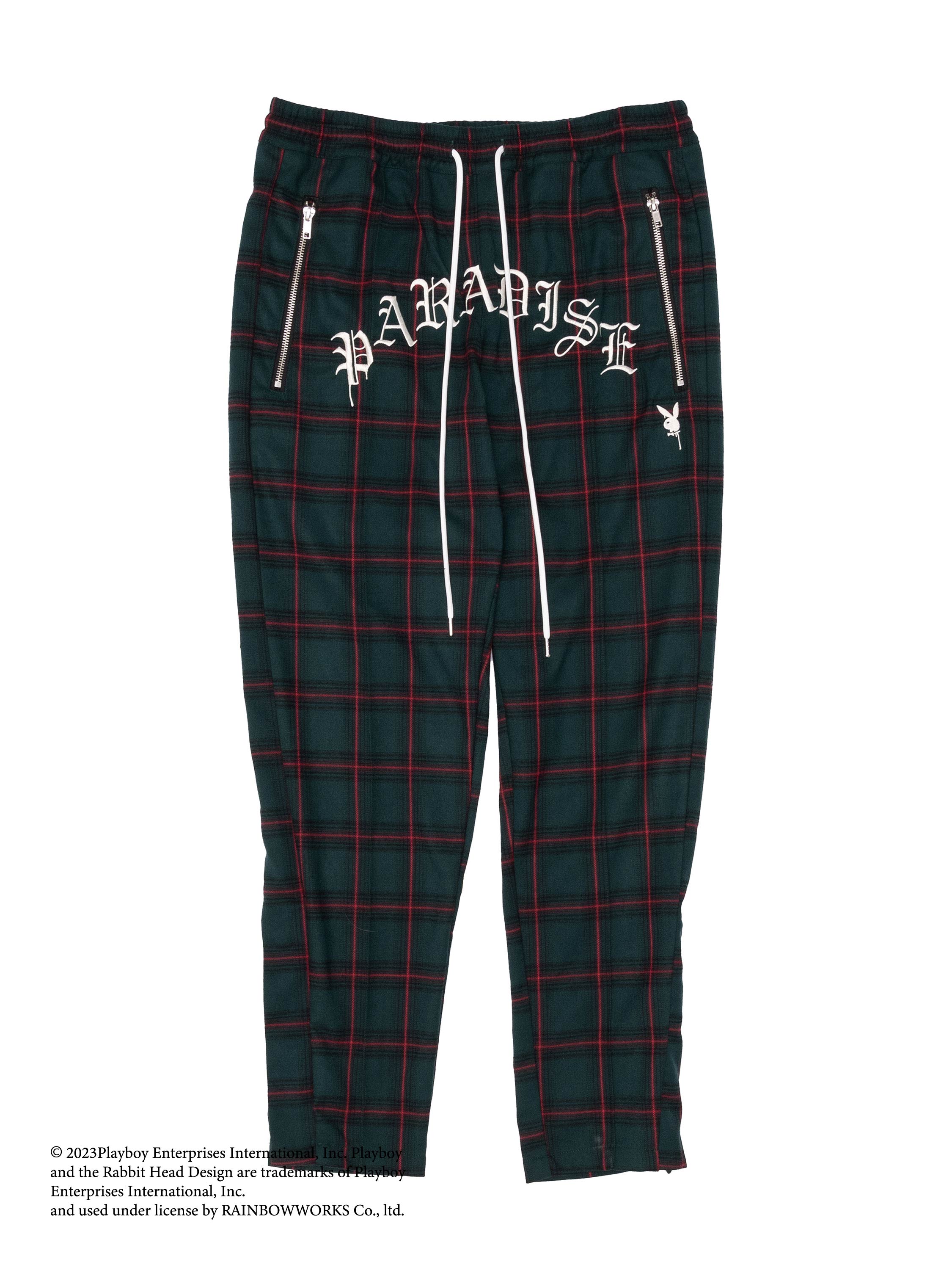 Check Pattern Pants PARADICE CHECK PATTERN PANTS GREEN – TAIN DOUBLEPUSH