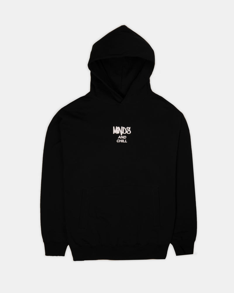 MINDS & CHILL HOODIE BLACK