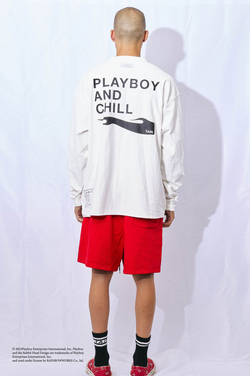PLAYBOY AND CHILL LONG SLEEVE WHITE