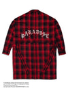 PARADICE CHECK PATTERN COAT RED