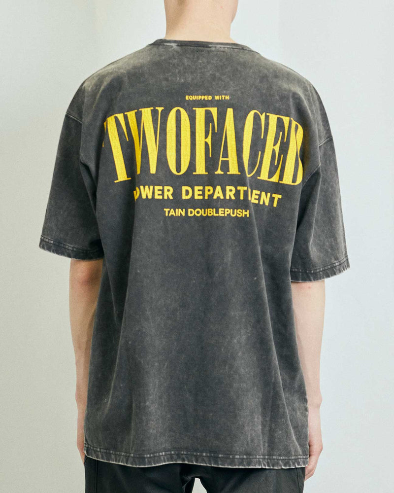 TWO FACED SHORT SLEEVE T-SHIRTS BLACK