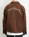 EMBROIDERY WORK JACKET BROWN